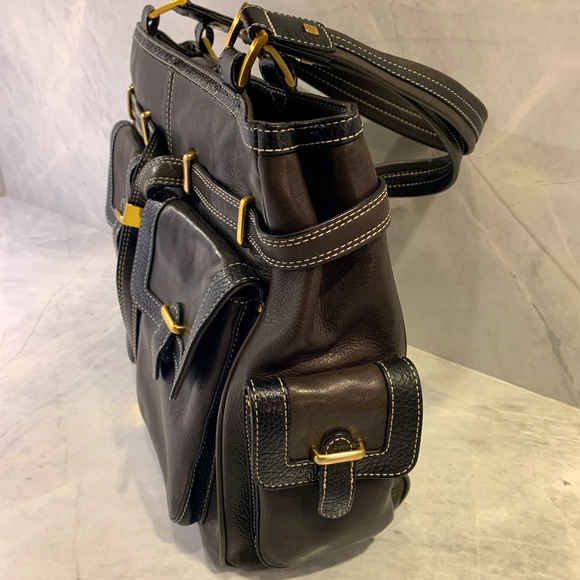 Chocolate brown leather purse with lots of compartments for all your things - Picture 3 of 10